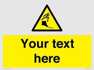 Custom warning kite flying near powerlines